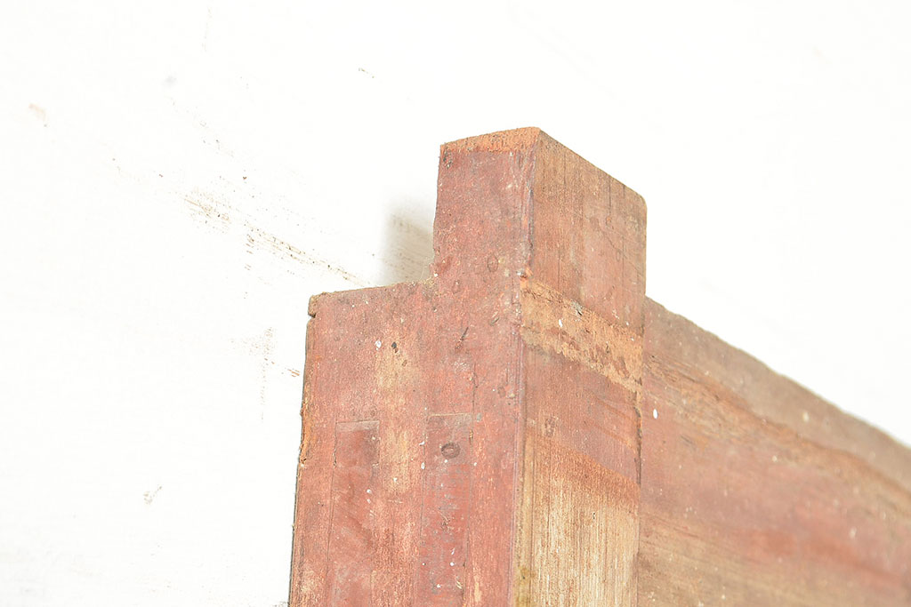 アンティーク建具　ヒノキ材・栗材　時を重ねた木の味わいが魅力的な蔵戸(玄関戸、引き戸、建具)(R-048570)