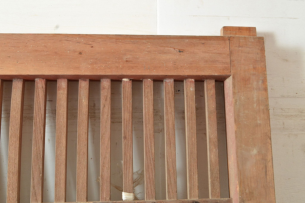 アンティーク建具　ヒノキ材・栗材　時を重ねた木の味わいが魅力的な蔵戸(玄関戸、引き戸、建具)(R-048570)