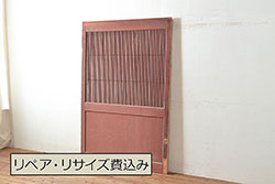 アンティーク建具　ペイント仕上げ限定　昭和レトロな雰囲気漂うガラス戸1枚(引き戸、建具)(R-063000)