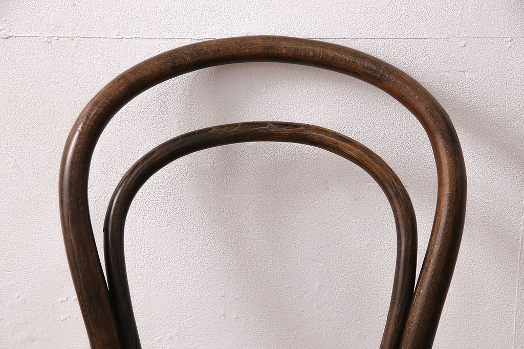 イギリスアンティーク　背もたれの曲線が美しいベントウッドチェア(バルーンバック、ダブルループ、椅子)(R-048639)