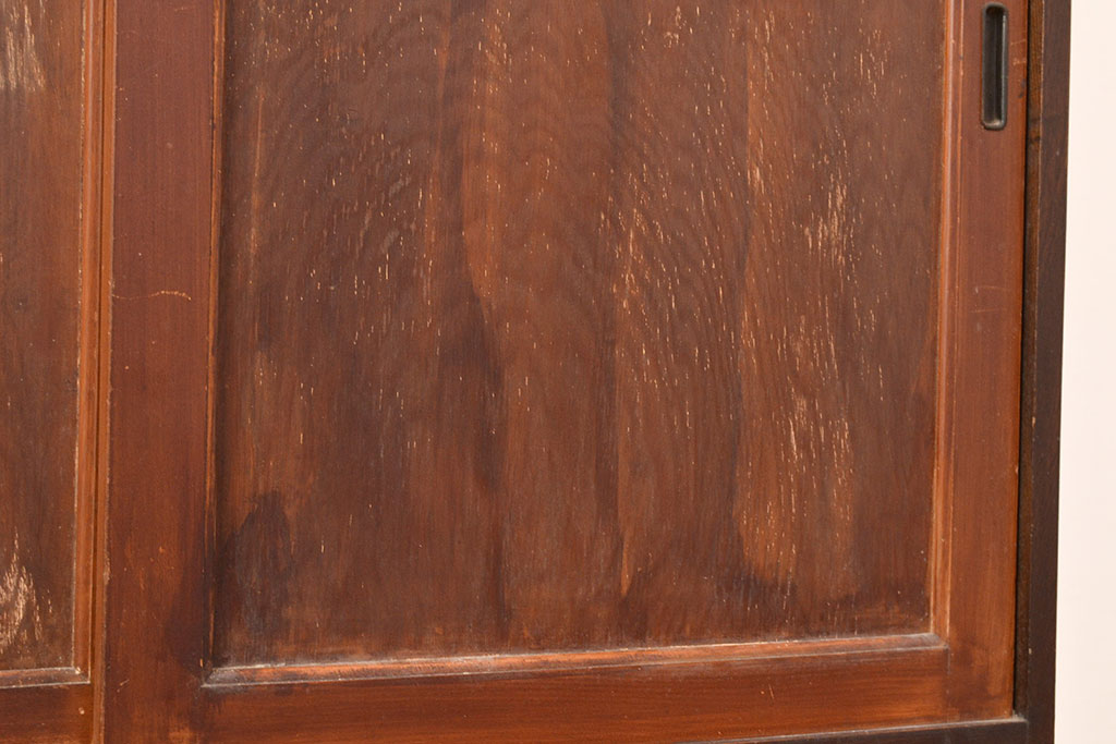 和製アンティーク　経年による木の味わいが楽しめる戸棚(収納棚、キャビネット)(R-048676)