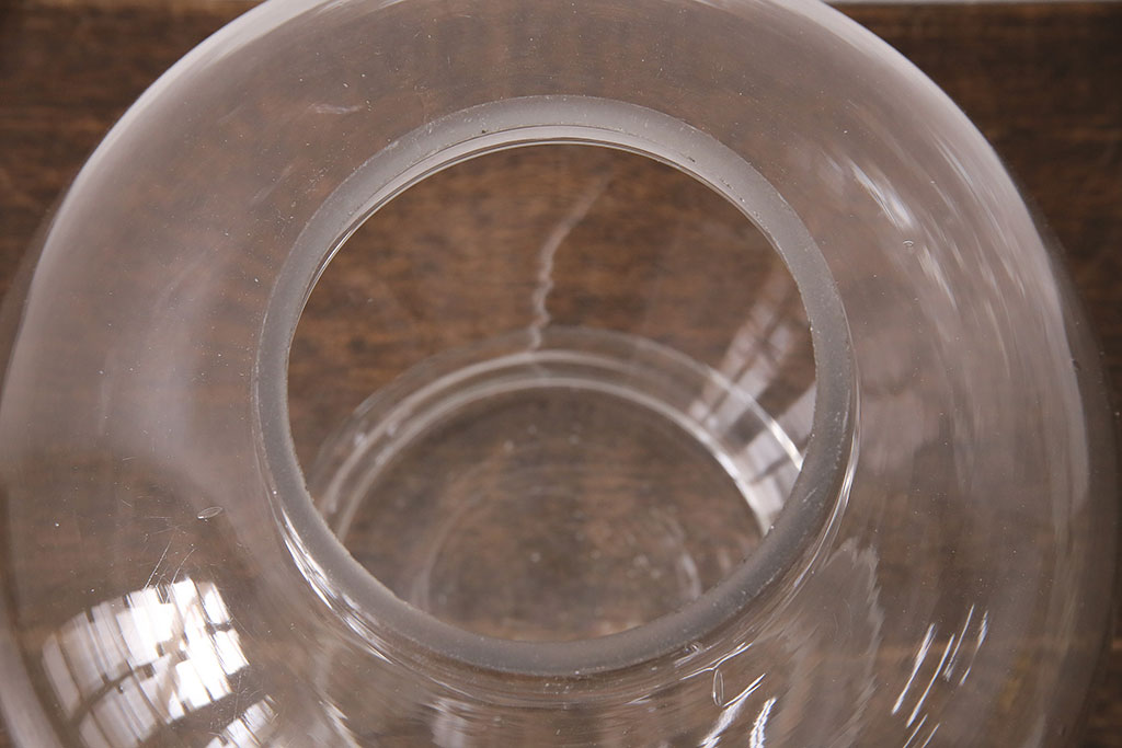 レトロ雑貨　丸いフォルムが愛らしいレトロな地球瓶(ガラス瓶、ガラスビン)(R-048677)