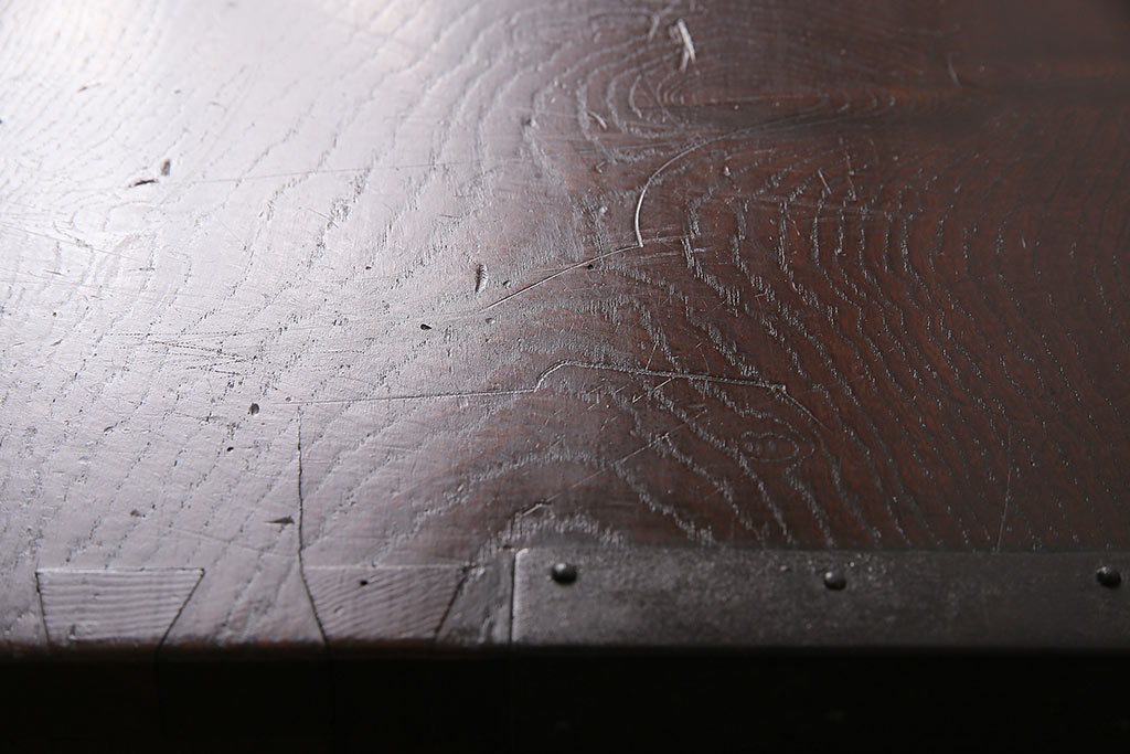 和製アンティーク　品のある佇まいが魅力的なケヤキ材製の帳場箪笥(時代箪笥、整理箪笥)(R-048722)