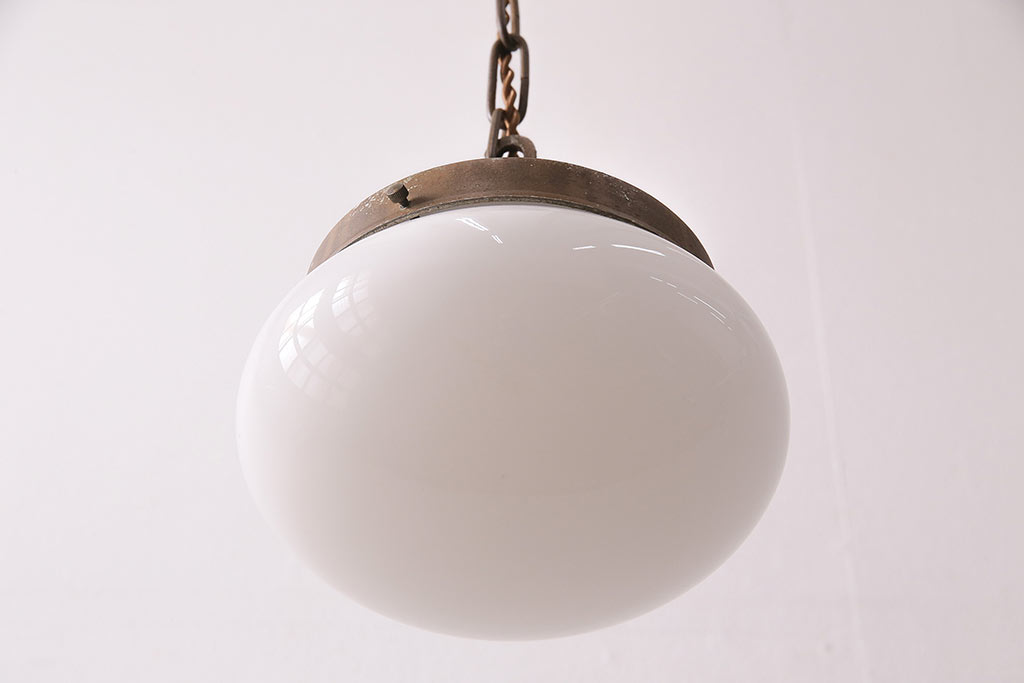 アンティーク照明　ブラケットのシルエットが個性的なペンダントライト(天井照明、吊り下げ照明)(R-048724)