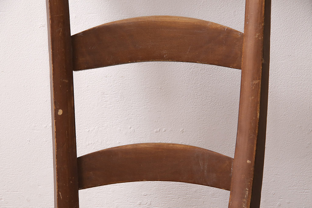 イギリスアンティーク　ビーチ材　編み座面のフレンチチャーチチェア2脚セット(椅子、ダイニングチェア)(R-048757)
