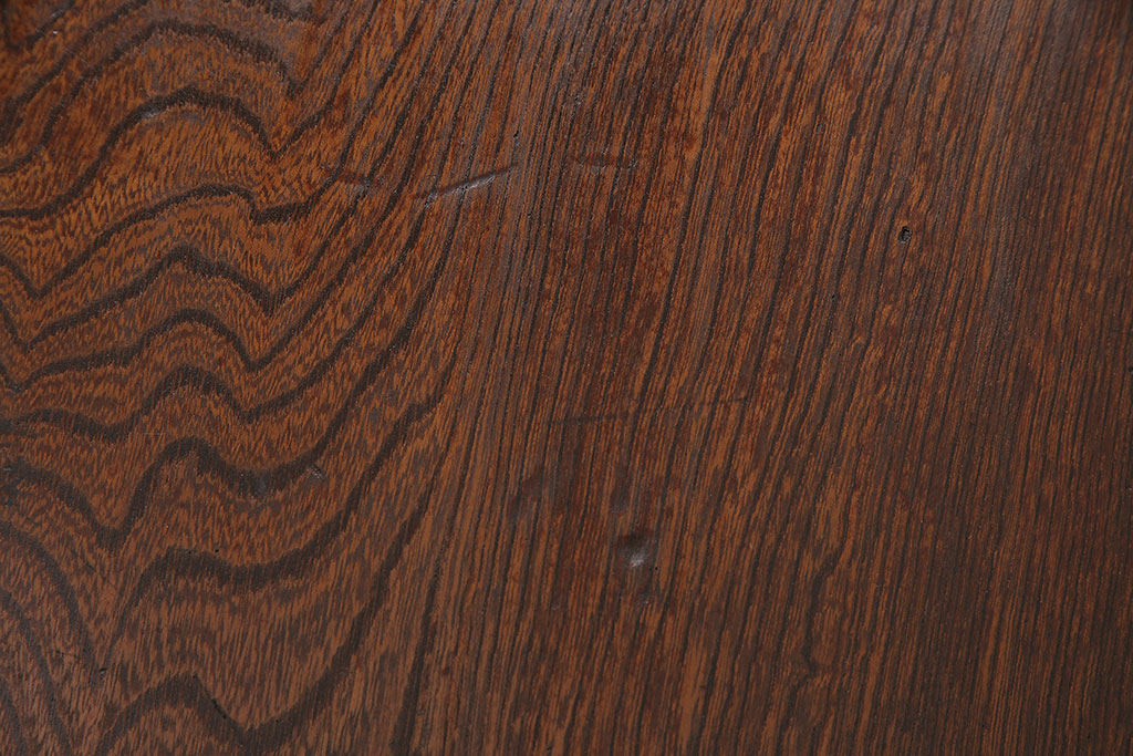 和製アンティーク　栓材　鮮明な木目が魅力!懐かしさ漂うシンプルなちゃぶ台(座卓、折り畳みテーブル、ローテーブル)(R-048864)