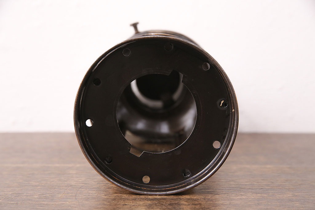 中古　棒芯4mm　持ち運びができる、ジャンクな風合いがかっこいいオイルランプ(ランタン、テーブルランプ)(R-048904)
