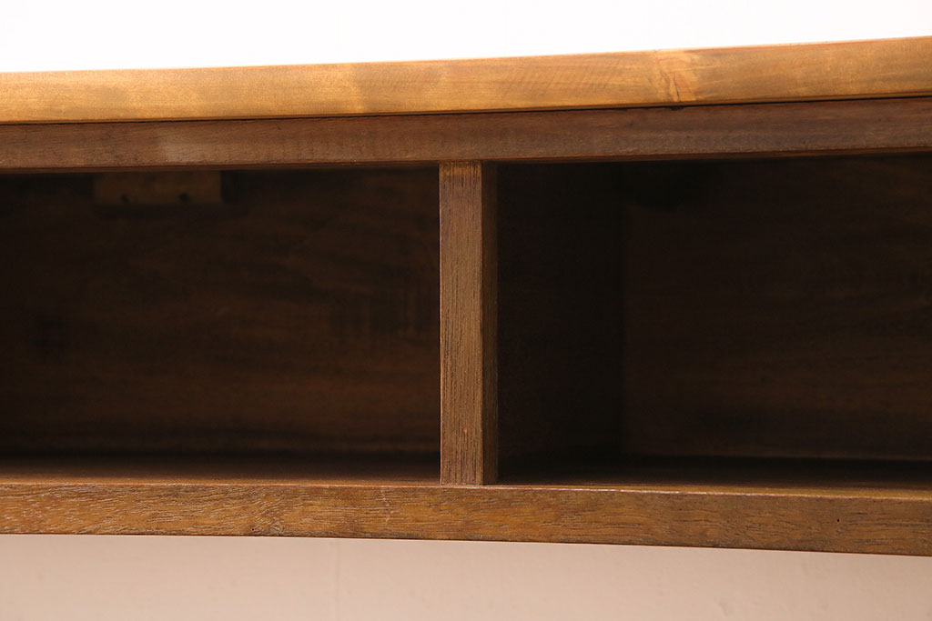 和製アンティーク　天板ヒノキ材　木の優しいぬくもりを感じる作業台(コンソールテーブル、テーブル)(R-048916)