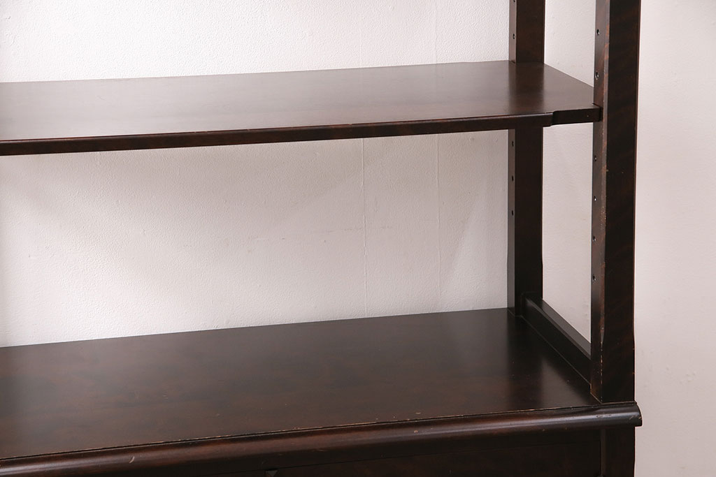 中古　北海道民芸家具　HM156　美しい佇まいと機能性を兼ね備えた四方棚(飾り棚、収納棚、オープンラック)(定価約30万円)(R-049071)
