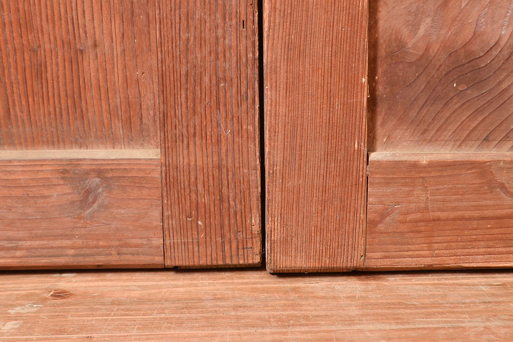 アンティーク建具 木の味わいが堪能できる帯戸4枚セット(ガラス