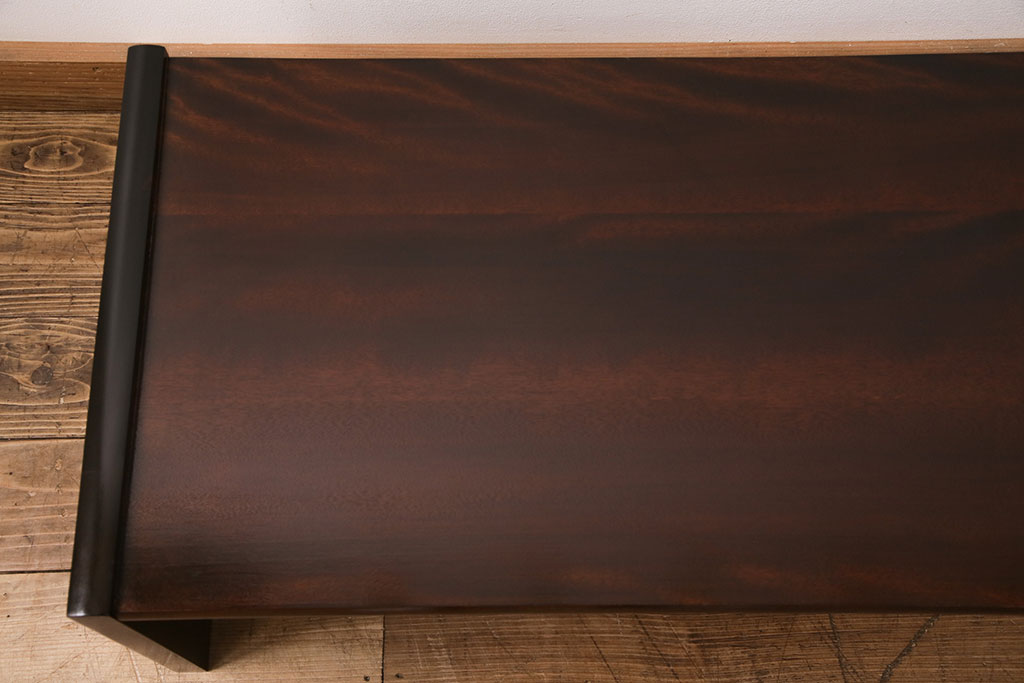 中古美品　松本民芸家具　脚の透かし彫りがアクセントになる上品な文机(ローテーブル、センターテーブル)(R-049125)