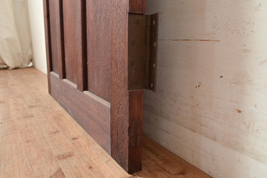 アンティーク建具 昭和レトロ モールガラス 面取り加工で柔らかな雰囲気が魅力の木製ドア(ガラス扉、建具)(R-049158) | ラフジュ工房