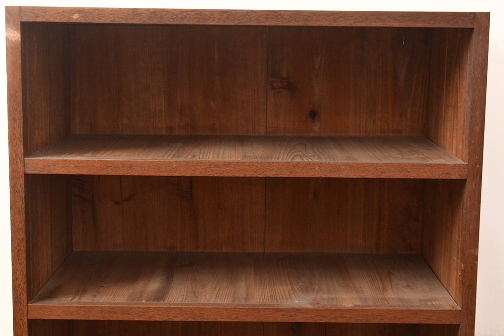 和製アンティーク 昭和初期 シンプルな木製の棚(オープンラック、収納