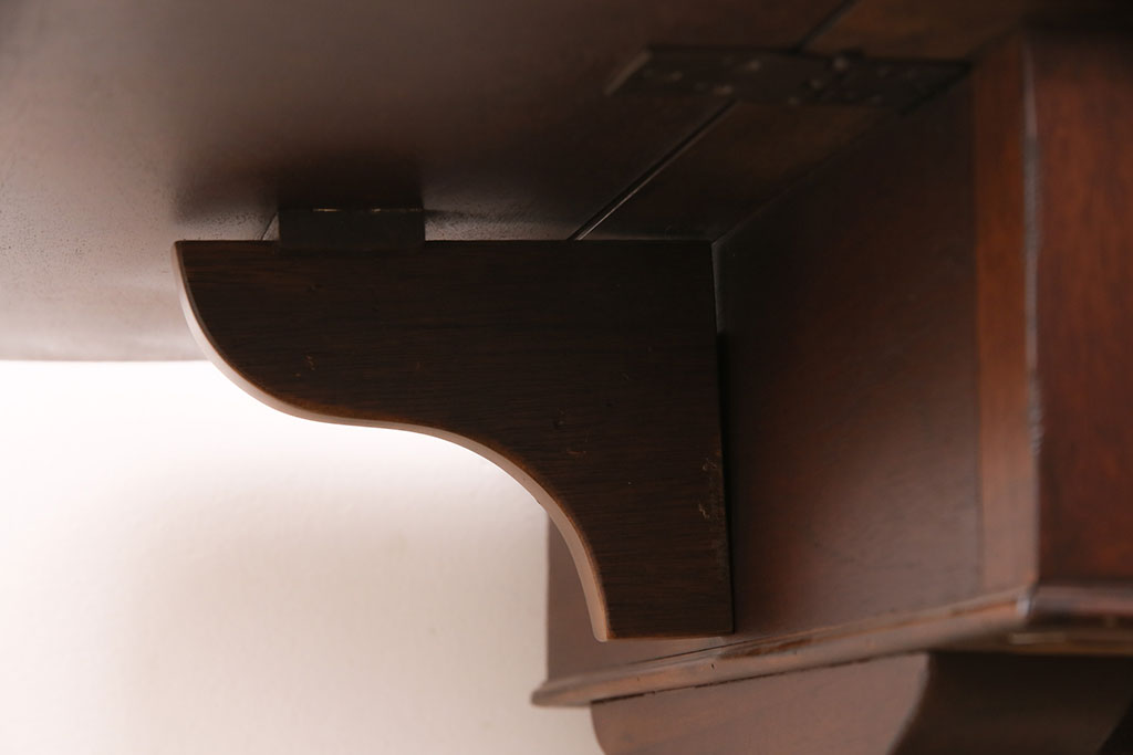 中古　DREXEL HERITAGE(ドレクセルヘリテイジ)　アンティーク調のエレガントなデザインがお洒落なバタフライテーブル(拡張式テーブル、コンソールテーブル、作業台)(R-049172)