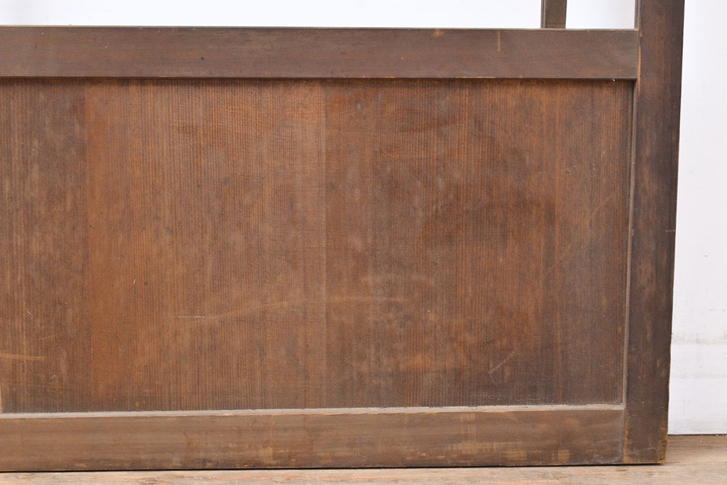 アンティーク建具　木枠のデザインがおしゃれ!大正ロマンな雰囲気を盛り上げる引き戸1枚(建具)(R-049291)