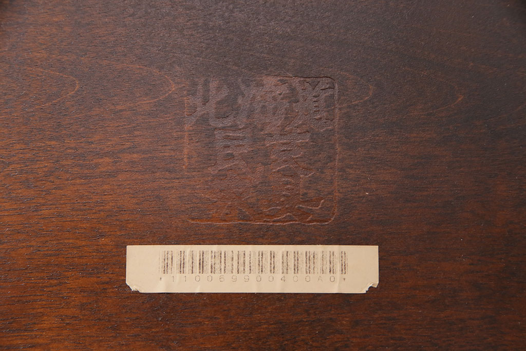 中古　北海道民芸家具　HM686　様々なシーンで活躍!小振りのチェア(ダイニングチェア、椅子、板座チェア)(定価約4万円)(R-049326)