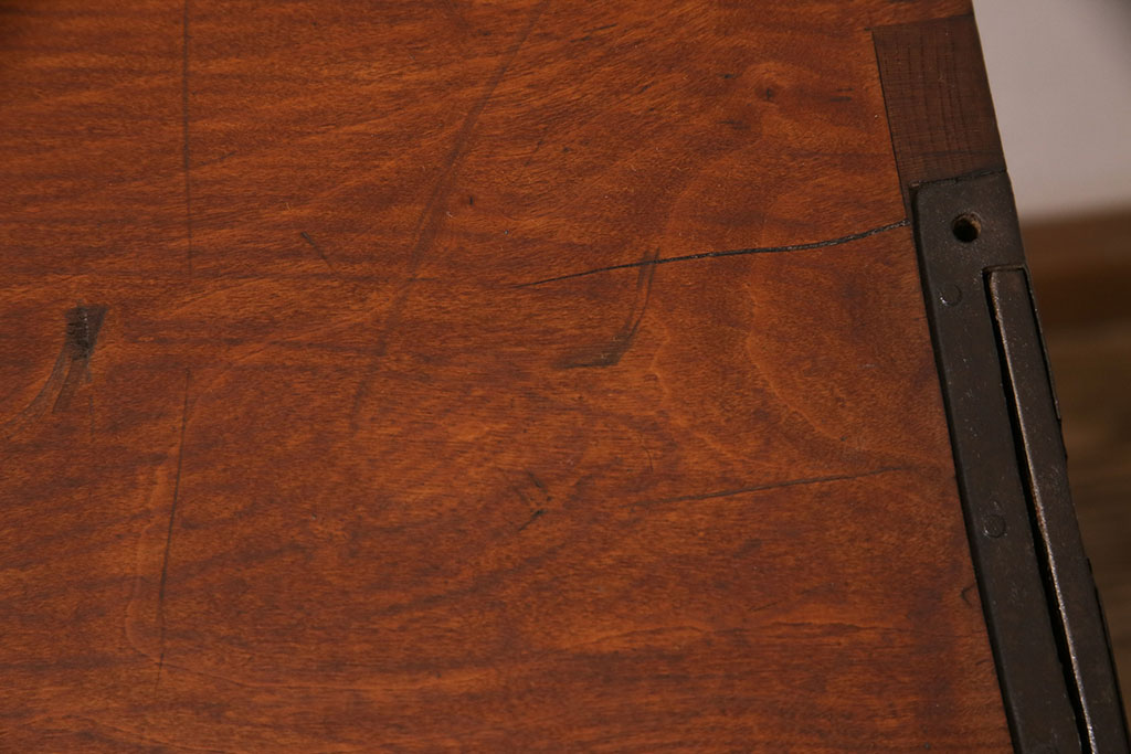 和製アンティーク　天板・楠木材　側面・ケヤキ材　上質な雰囲気を醸し出すローボード(テレビ台、収納箪笥、引き出し)(R-049351)