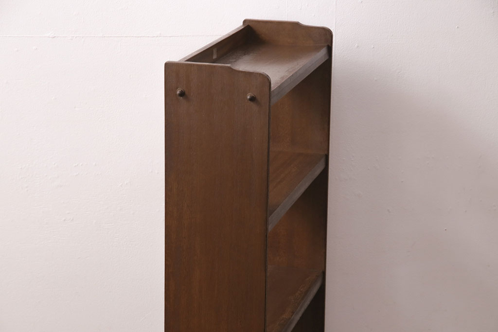 和製アンティーク　シンプルなデザインがお部屋に取り入れやすい本棚(オープンラック、シェルフ、飾り棚)(R-049400)