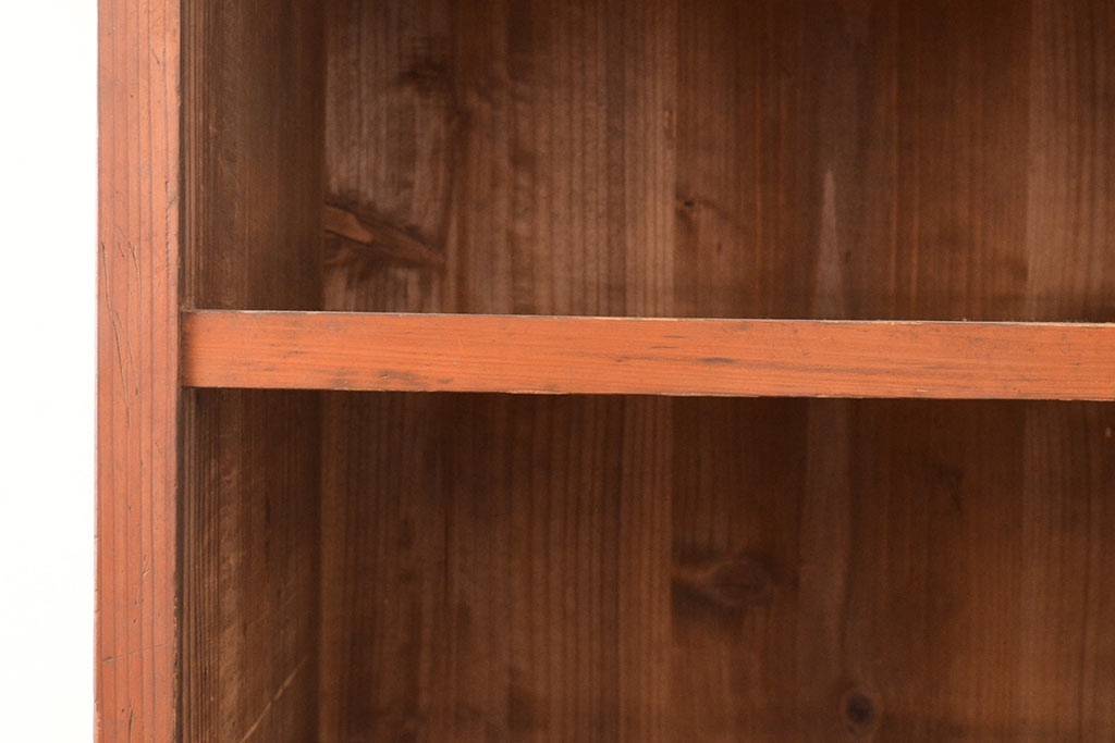 和製アンティーク　大正初期　杉材　コンパクトなサイズの棚(オープンラック、収納棚、飾り棚、本棚)(R-049463)