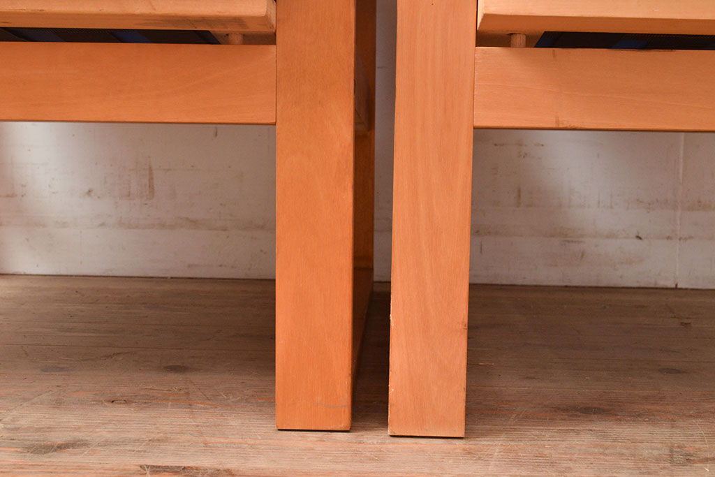 ヴィンテージ家具　デンマーク製　ビーチ材　ソファ2脚セット(1人掛けソファ、1Pソファ、ビンテージ、北欧)(R-049468)