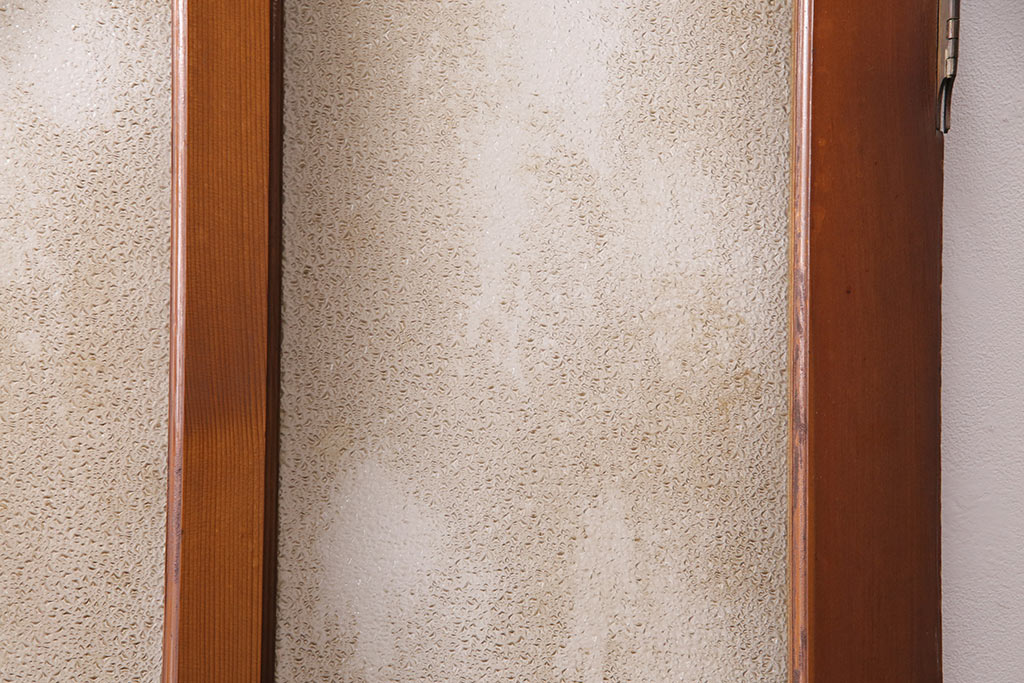 アンティーク建具　昭和レトロな雰囲気を盛り上げる木製ドア(ガラス扉、建具)(R-049504)