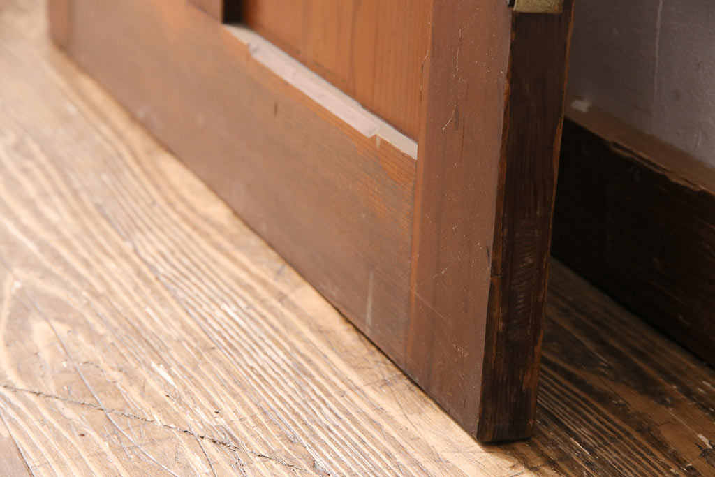 アンティーク建具　昭和レトロな雰囲気を盛り上げる木製ドア(ガラス扉、建具)(R-049504)