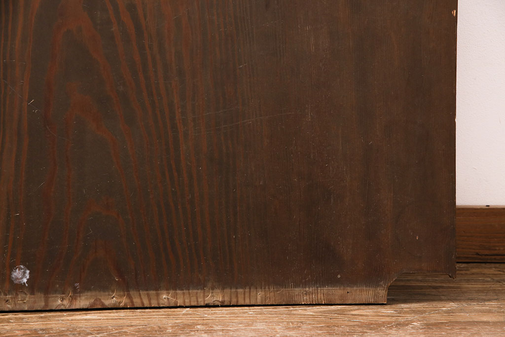 アンティーク雑貨　和製アンティーク　明治期　古材　杢目が美しい松材一枚板(リメイク、DIY、材料)(R-049599)