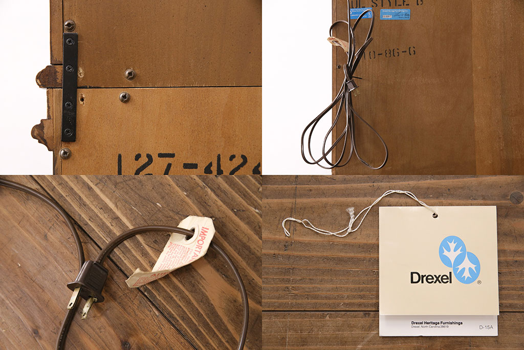 中古　美品　DREXEL HERITAGE(ドレクセルヘリテイジ)　TRYON MANOR(トライオンメナー)　格調高い佇まいが魅力の飾り棚(キャビネット、食器棚、収納棚)(定価約98万円)(R-049640)