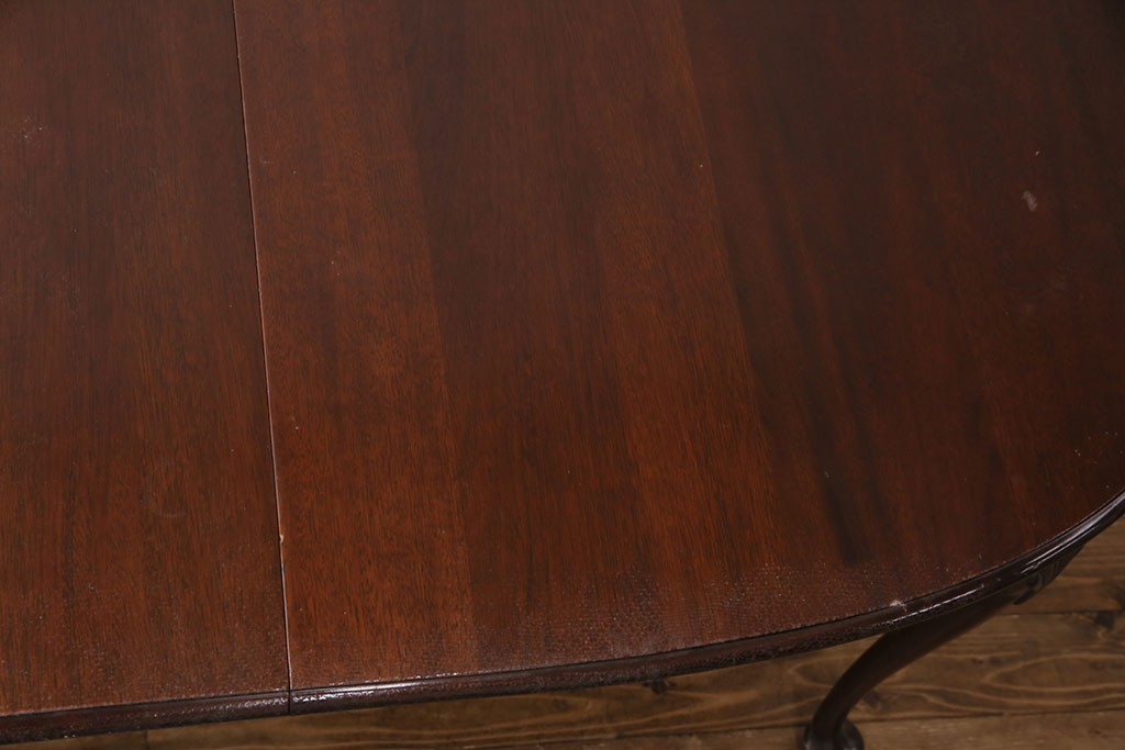 中古　美品　アメリカ輸入家具　Stickley(スティックレー、スティックレイ)　マホガニー材製の高級感あふれるエクステンションテーブル(ダイニングテーブル)(R-049666)