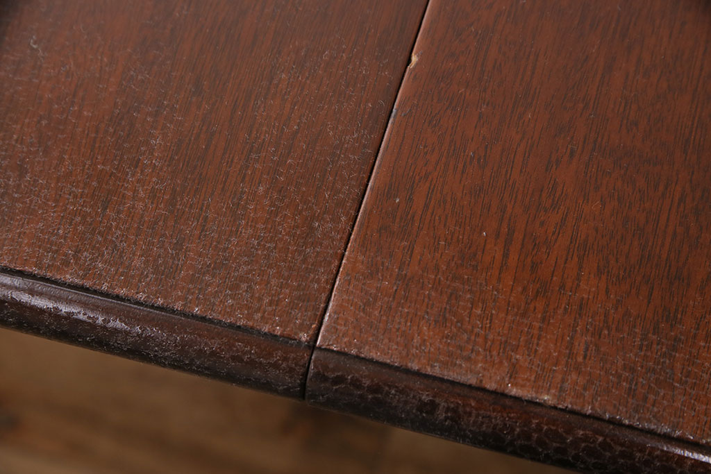 中古　美品　アメリカ輸入家具　Stickley(スティックレー、スティックレイ)　マホガニー材製の高級感あふれるエクステンションテーブル(ダイニングテーブル)(R-049666)
