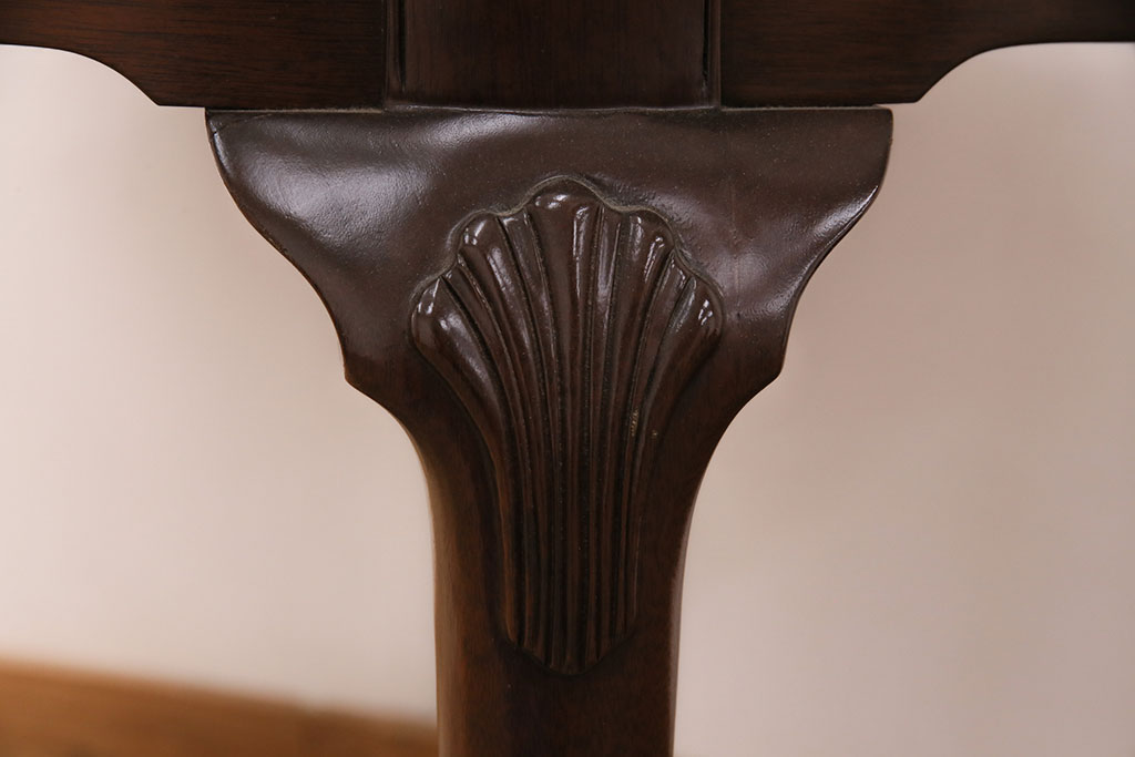 中古　美品　アメリカ輸入家具　Stickley(スティックレー、スティックレイ)　マホガニー材製の高級感あふれるエクステンションテーブル(ダイニングテーブル)(R-049666)