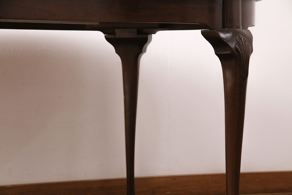 中古　美品　アメリカ輸入家具　Stickley(スティックレー、スティックレイ)　マホガニー材製の高級感あふれるエクステンションテーブル(ダイニングテーブル)(R-049666)