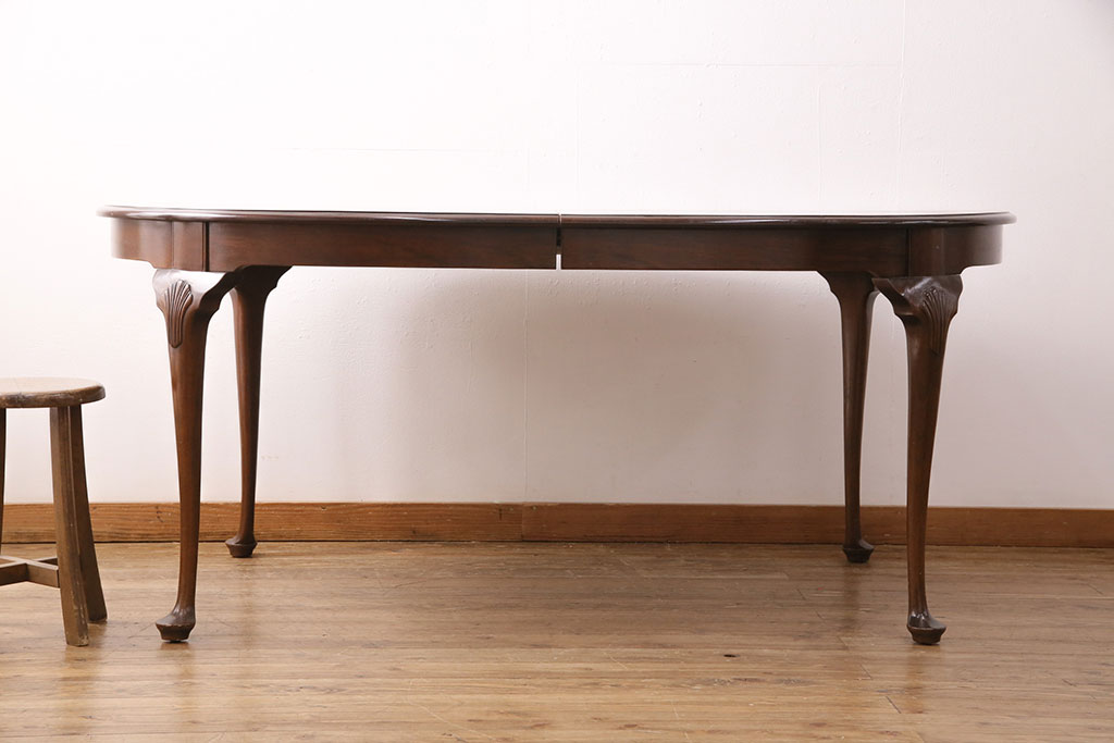中古　美品　アメリカ輸入家具　Stickley(スティックレー、スティックレイ)　マホガニー材製の高級感あふれるエクステンションテーブル(ダイニングテーブル)(R-049666)