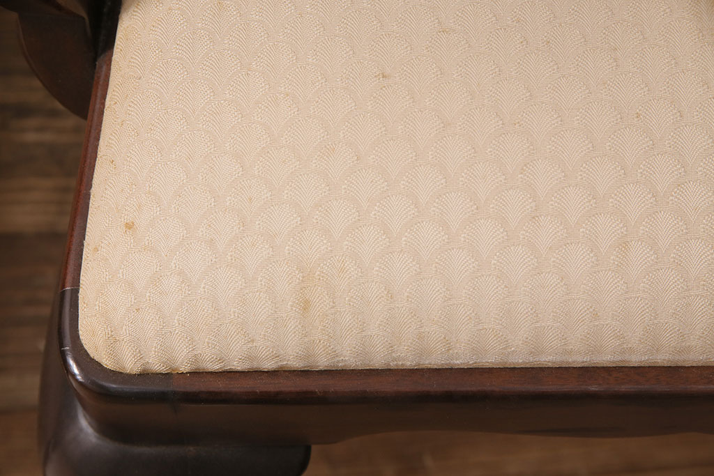 中古　アメリカ輸入家具　Stickley(スティックレー、スティックレイ)　マホガニー材製の高級感あふれるアームチェア2脚セット(椅子、サロンチェア、ダイニングチェア)(R-049681)