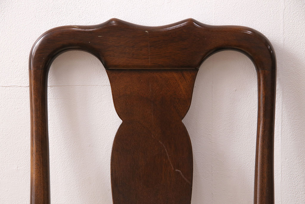 中古　アメリカ輸入家具　Stickley(スティックレー、スティックレイ)　マホガニー材製の高級感あふれるダイニングチェア2脚セット(椅子、サロンチェア)(R-049682)