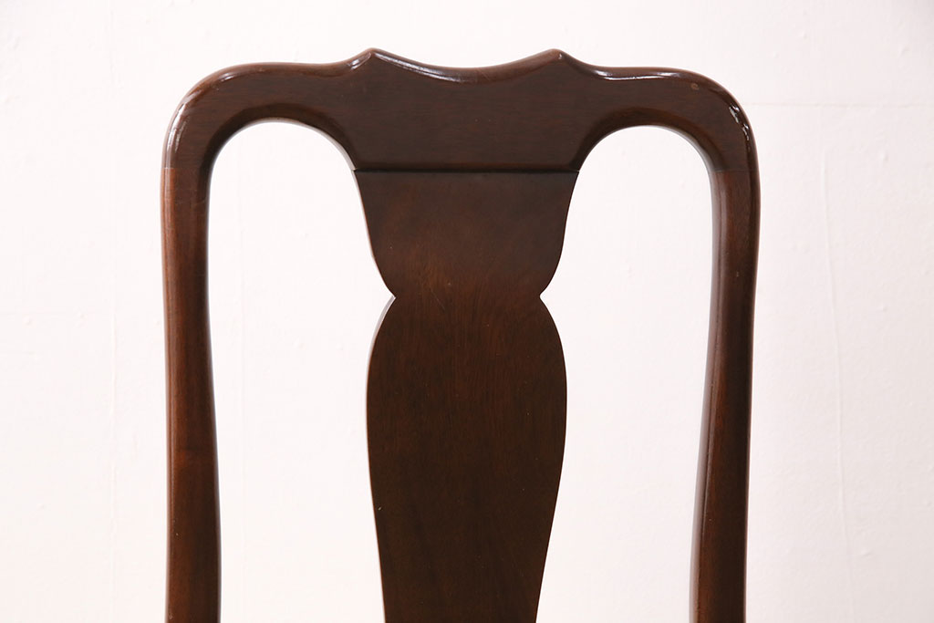 中古　アメリカ輸入家具　Stickley(スティックレー)　マホガニー材製の高級感あふれるダイニングチェア2脚セット(椅子、サロンチェア)(R-049682)