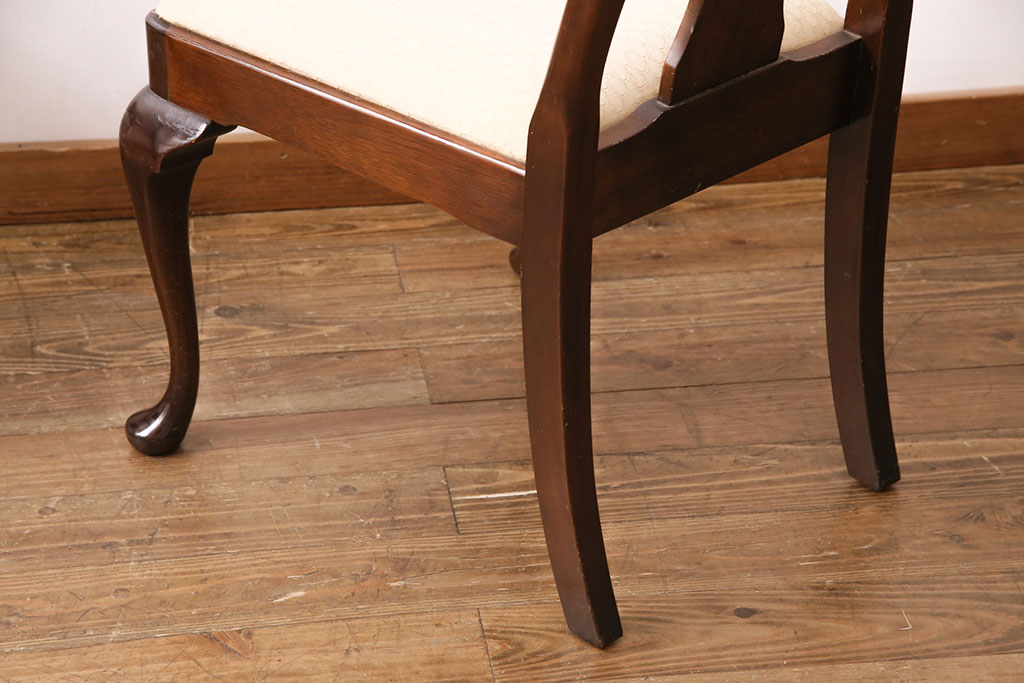 中古　アメリカ輸入家具　Stickley(スティックレー、スティックレイ)　マホガニー材製の高級感あふれるダイニングチェア2脚セット(椅子、サロンチェア)(R-049682)