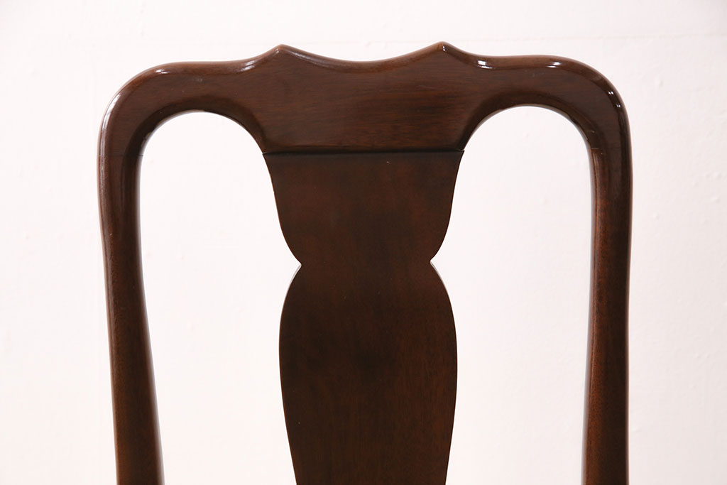 中古　アメリカ輸入家具　Stickley(スティックレー、スティックレイ)　マホガニー材製の高級感あふれるダイニングチェア4脚セット(椅子、サロンチェア)(R-049683)