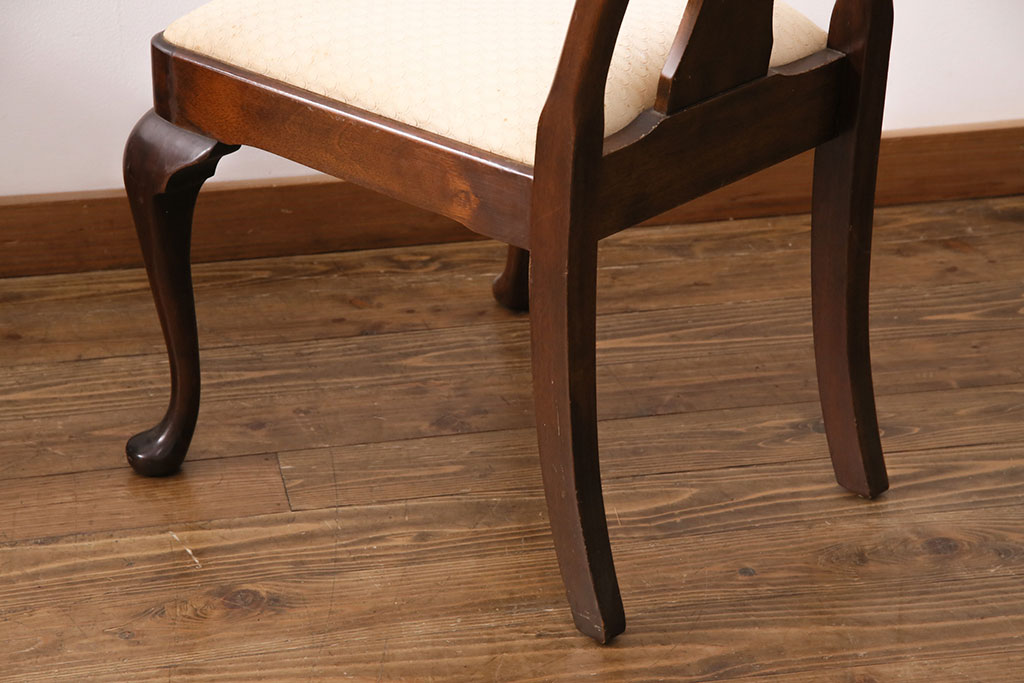 中古　アメリカ輸入家具　Stickley(スティックレー、スティックレイ)　マホガニー材製の高級感あふれるダイニングチェア4脚セット(椅子、サロンチェア)(R-049683)
