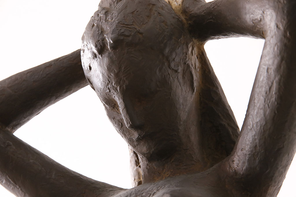 小森邦夫作ヴエール 裸婦像 彫刻 銅像ブロンズ、在銘作家物R