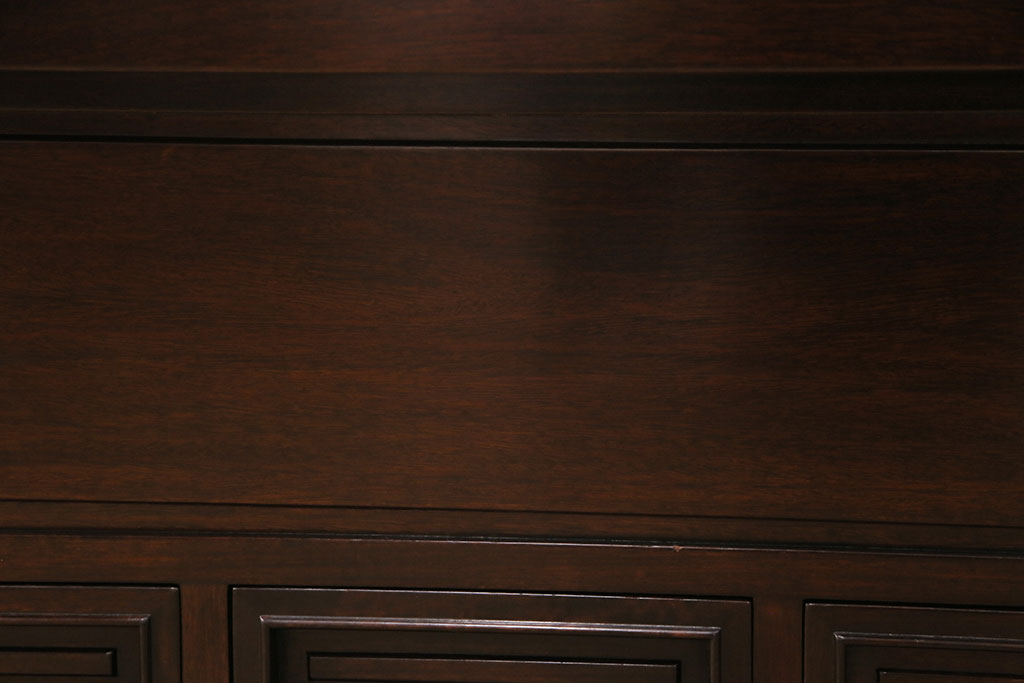 ヴィンテージ雑貨　美品　昭和中期　唐木材　赤みがかった落ち着きある色合いが高級感漂う関西火鉢(長火鉢、囲炉裏、手あぶり、ビンテージ)(R-049724)