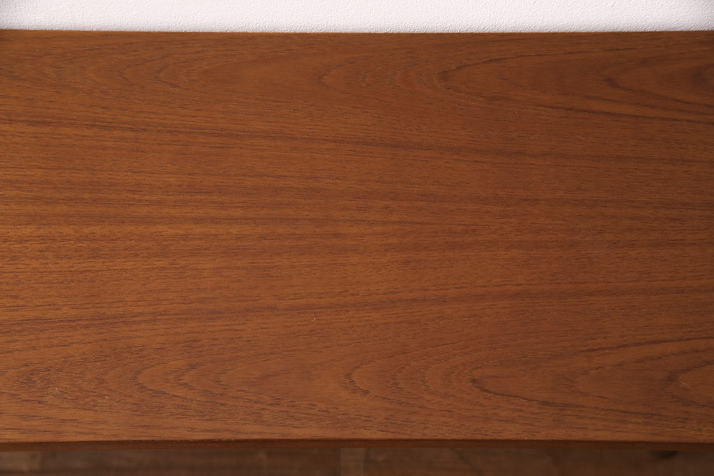 ヴィンテージ家具　イギリス　チーク材　シンプルで洗練されたデザインがおしゃれなブックケース(リビングボード、キャビネット、飾り棚、ビンテージ)(R-049733)