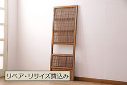アンティーク建具　和の趣漂う格子戸1枚(引き戸、建具)(R-049782)