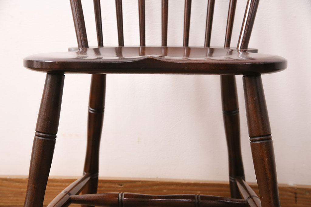 中古　松本民芸家具　美しいシルエットが魅力の#72リーチ型チェア(ダイニングチェア、椅子)(R-049807)