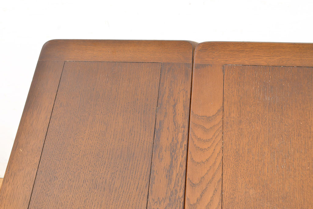 ヴィンテージ家具　イギリス　ERCOL(アーコール)　ニレ材　カントリースタイルにおすすめのドローリーフテーブル(ダイニングテーブル、エクステンション、拡張式テーブル、ビンテージ)(R-050163)