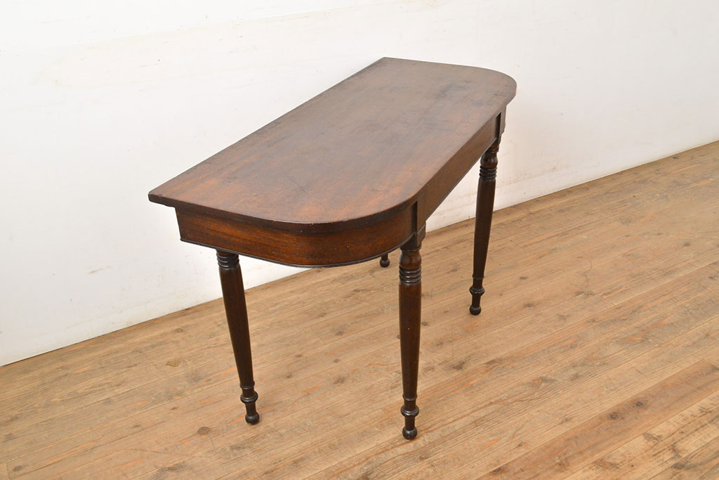 イギリスアンティーク　シンプルめのデザインが魅力のコンソールテーブル(デスク、在宅ワーク、在宅用サイドテーブル、オケージョナルテーブル)(R-050232)