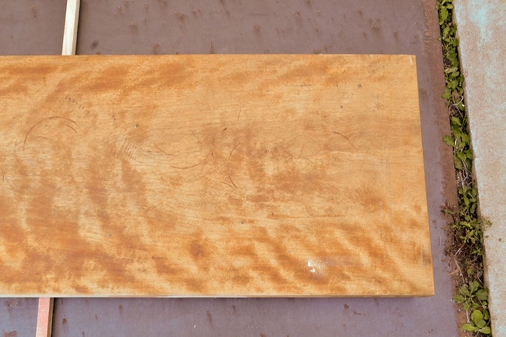 古材　リメイクにおすすめ!松本民芸家具に使用されていた、希少な水目桜(ミズメザクラ)の一枚板(材料、天板、DIY)(R-050277)