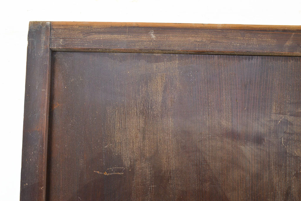 アンティーク建具　明治期　杉材でつくられたシンプルな板戸1枚(帯戸、引き戸)(R-050337)