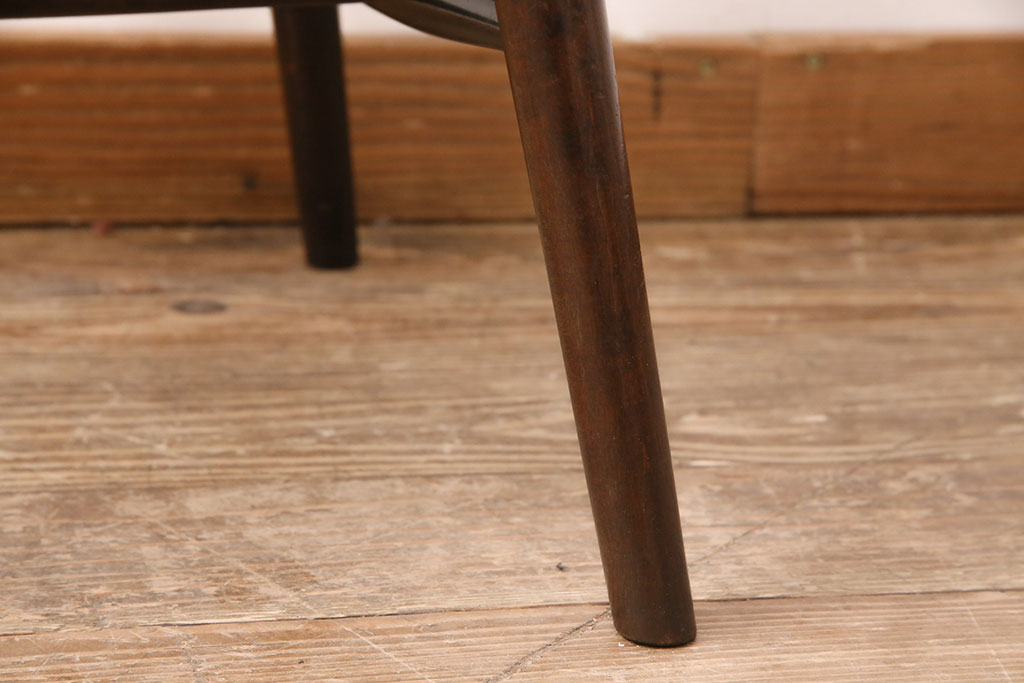 中古　北海道民芸家具　シンプルなデザインが取り入れやすいダイニングチェア(ウィンザーチェア、板座チェア、椅子、ウインザーチェア)(R-050375)