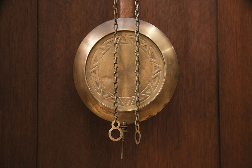 フランスアンティーク　オーク材　レア品!優美な佇まいがヨーロピアンの雰囲気を高めるホールクロック(振り子時計、時計台)(R-050440)